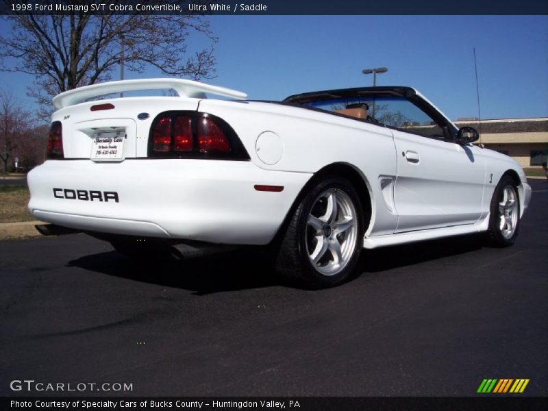 Ultra White / Saddle 1998 Ford Mustang SVT Cobra Convertible