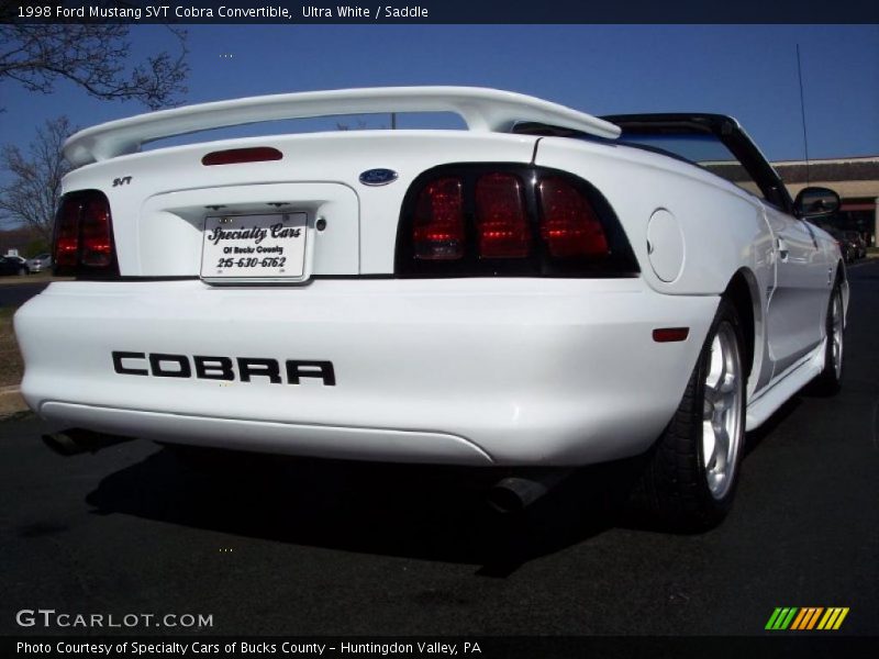 Ultra White / Saddle 1998 Ford Mustang SVT Cobra Convertible