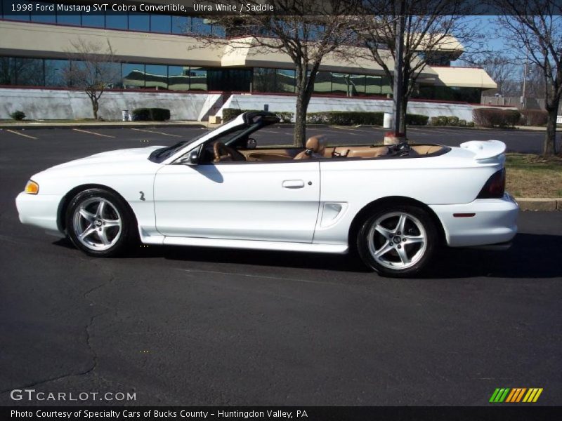 Ultra White / Saddle 1998 Ford Mustang SVT Cobra Convertible