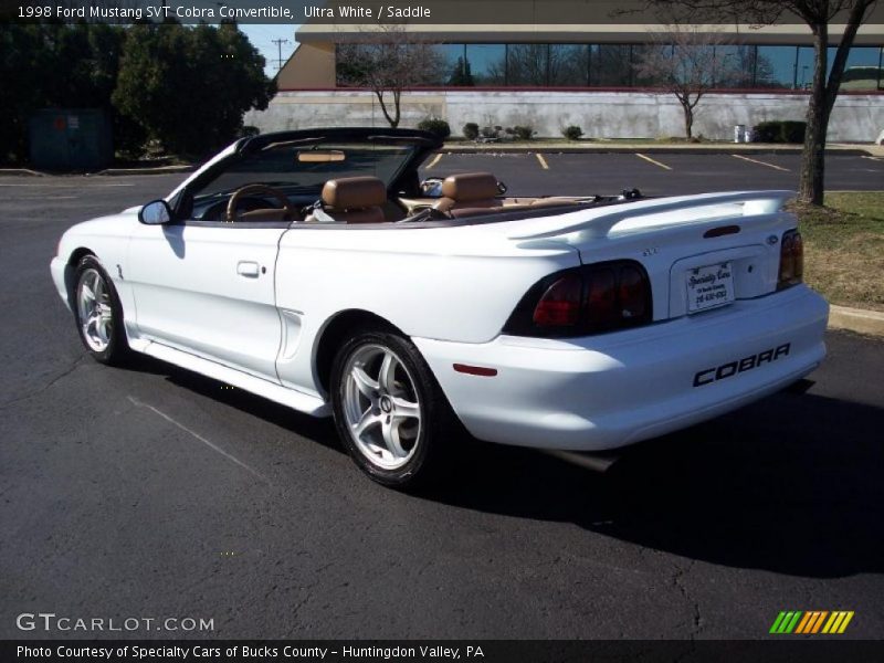 Ultra White / Saddle 1998 Ford Mustang SVT Cobra Convertible
