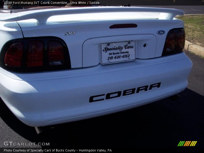 Ultra White / Saddle 1998 Ford Mustang SVT Cobra Convertible