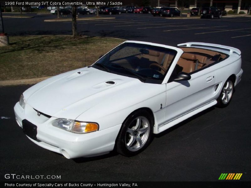 Ultra White / Saddle 1998 Ford Mustang SVT Cobra Convertible