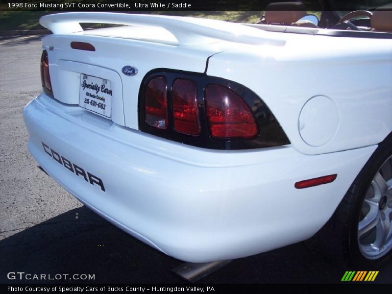 Ultra White / Saddle 1998 Ford Mustang SVT Cobra Convertible