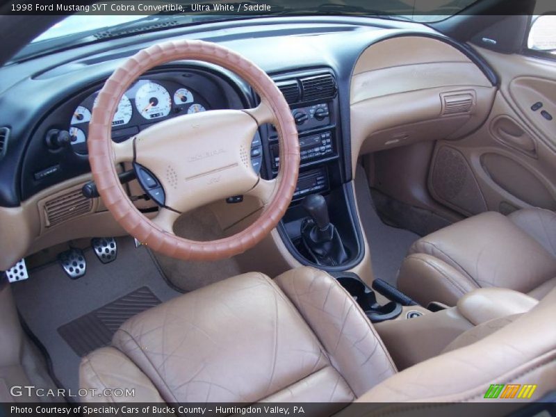 Ultra White / Saddle 1998 Ford Mustang SVT Cobra Convertible