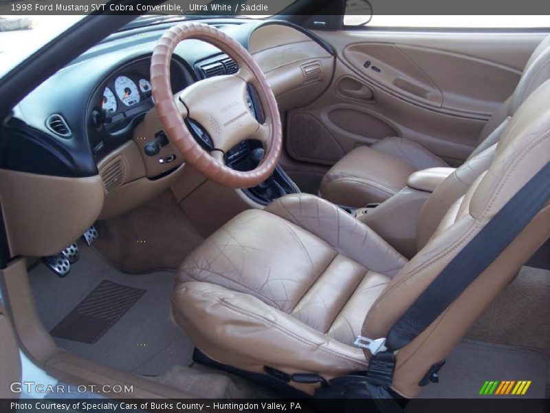 Ultra White / Saddle 1998 Ford Mustang SVT Cobra Convertible
