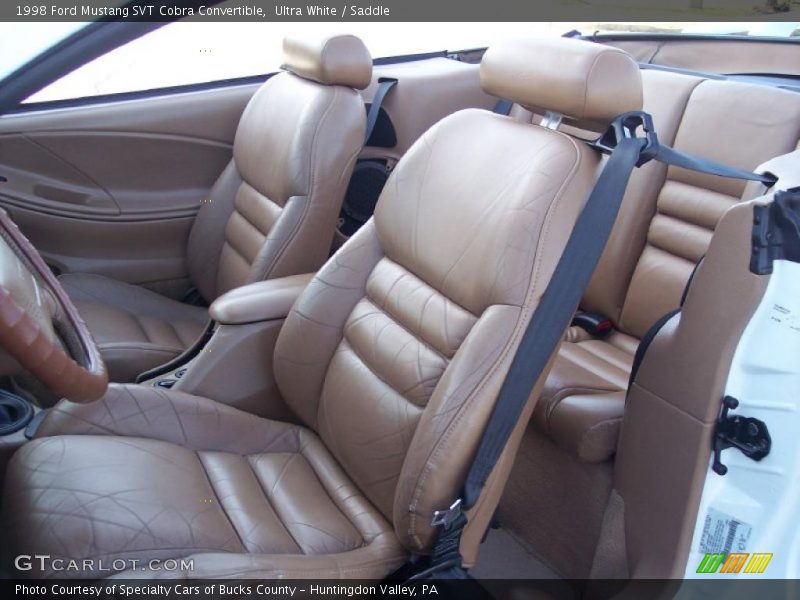Ultra White / Saddle 1998 Ford Mustang SVT Cobra Convertible