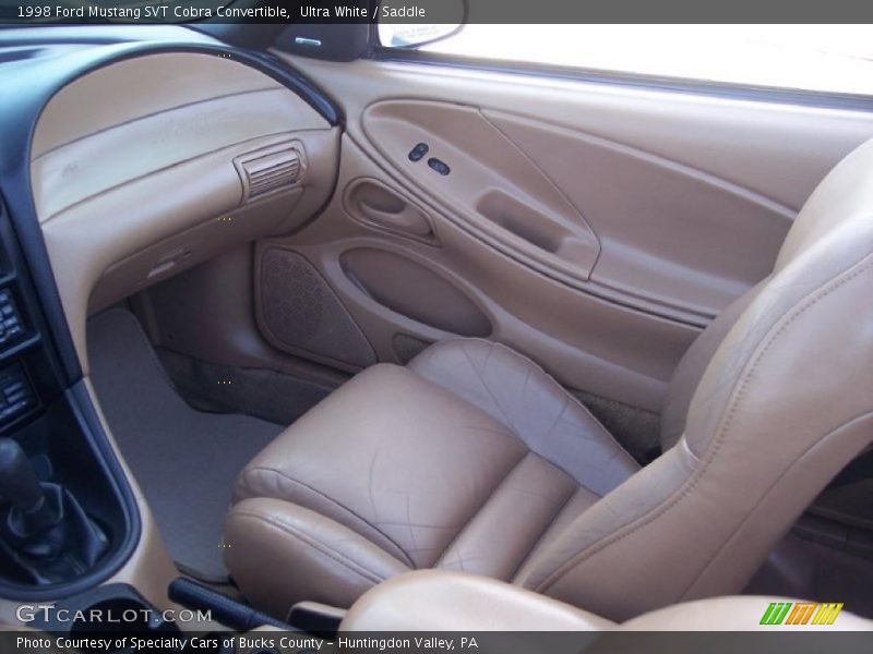 Ultra White / Saddle 1998 Ford Mustang SVT Cobra Convertible