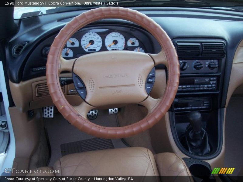 Ultra White / Saddle 1998 Ford Mustang SVT Cobra Convertible