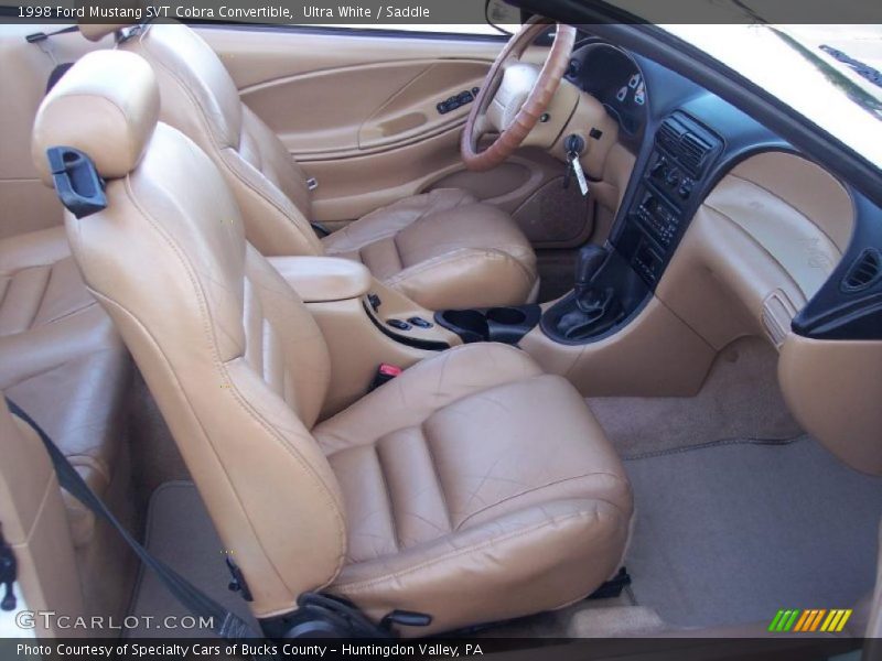 Ultra White / Saddle 1998 Ford Mustang SVT Cobra Convertible