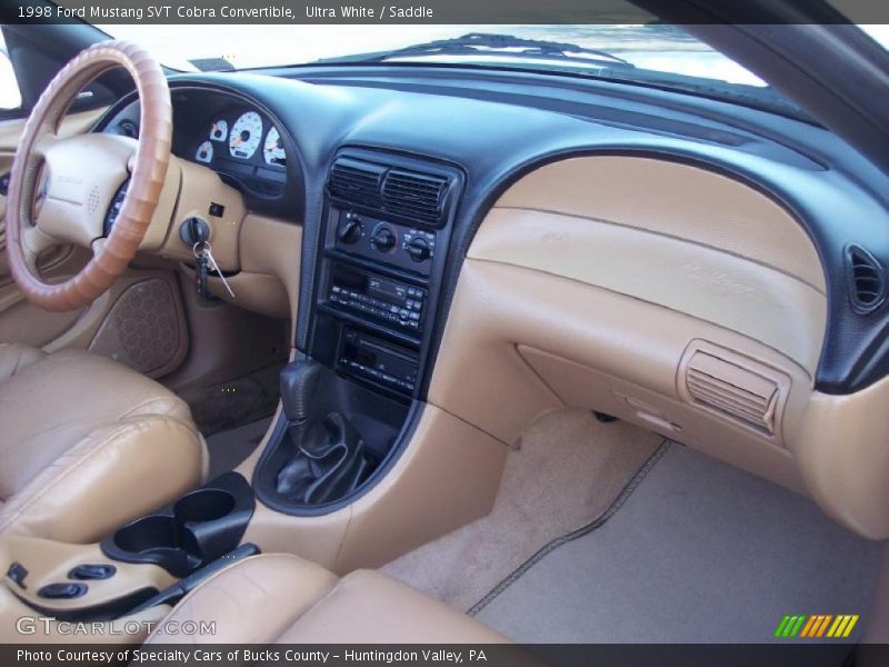 Ultra White / Saddle 1998 Ford Mustang SVT Cobra Convertible