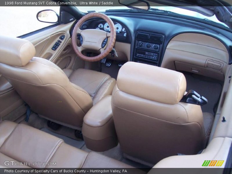 Ultra White / Saddle 1998 Ford Mustang SVT Cobra Convertible