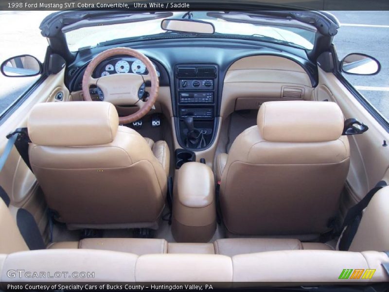 Ultra White / Saddle 1998 Ford Mustang SVT Cobra Convertible