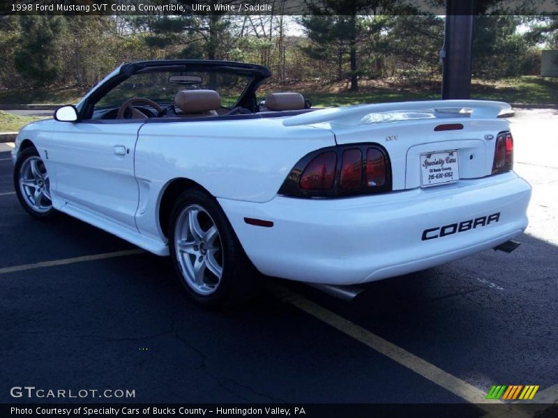 Ultra White / Saddle 1998 Ford Mustang SVT Cobra Convertible