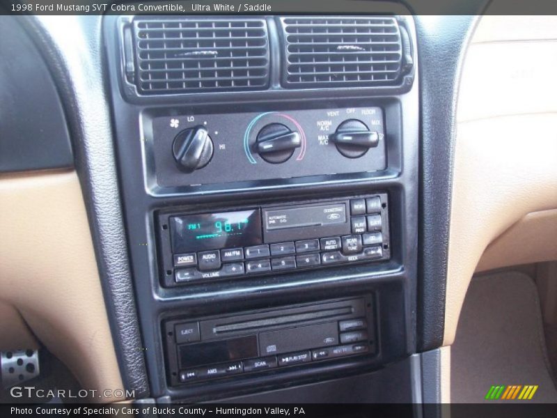 Ultra White / Saddle 1998 Ford Mustang SVT Cobra Convertible