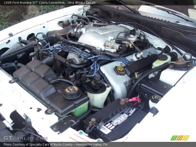 Ultra White / Saddle 1998 Ford Mustang SVT Cobra Convertible