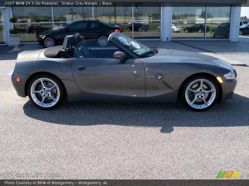 Stratus Grey Metallic / Black 2007 BMW Z4 3.0si Roadster