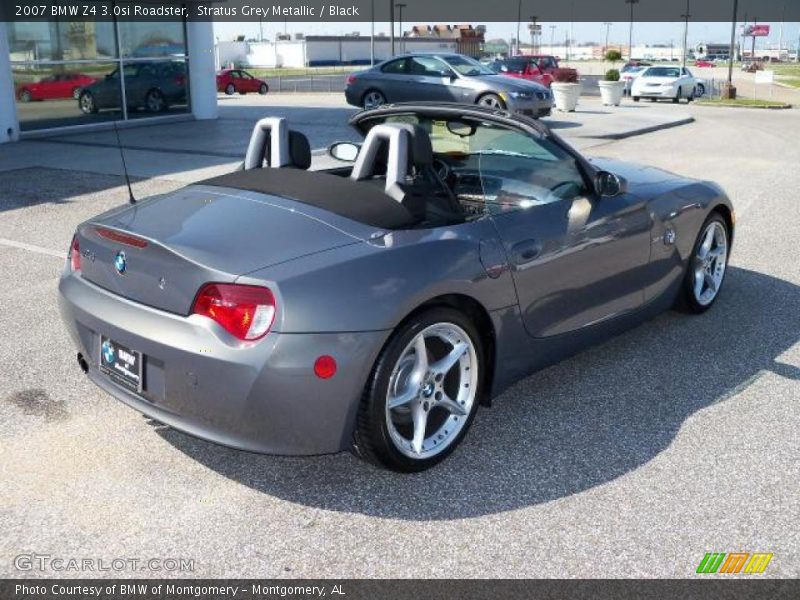 Stratus Grey Metallic / Black 2007 BMW Z4 3.0si Roadster