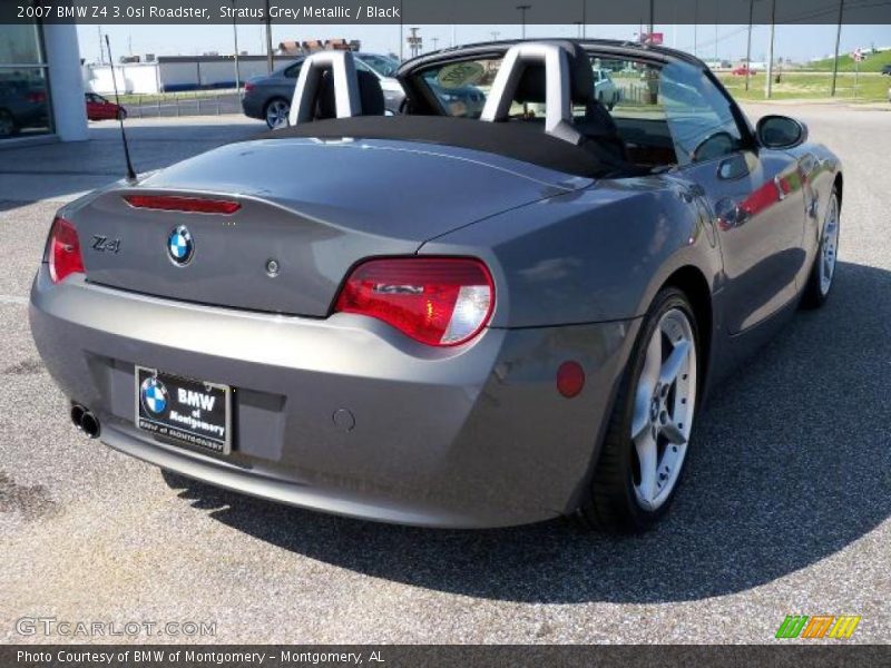 Stratus Grey Metallic / Black 2007 BMW Z4 3.0si Roadster