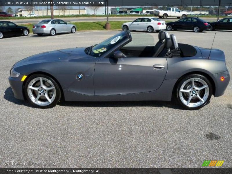 Stratus Grey Metallic / Black 2007 BMW Z4 3.0si Roadster