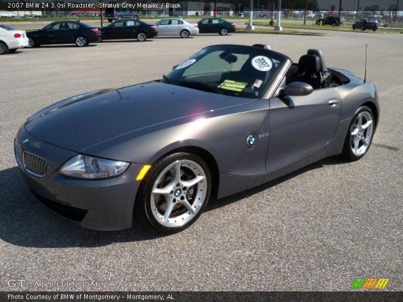 Stratus Grey Metallic / Black 2007 BMW Z4 3.0si Roadster