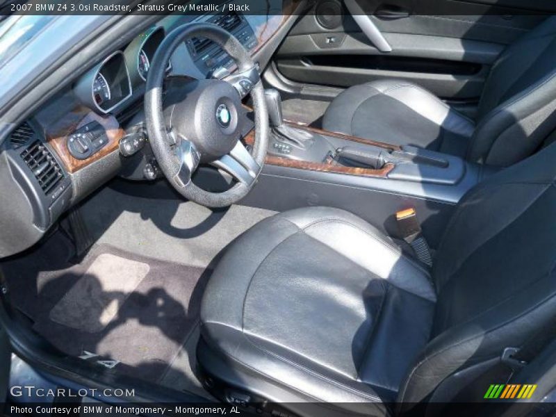 Stratus Grey Metallic / Black 2007 BMW Z4 3.0si Roadster