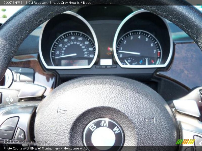 Stratus Grey Metallic / Black 2007 BMW Z4 3.0si Roadster