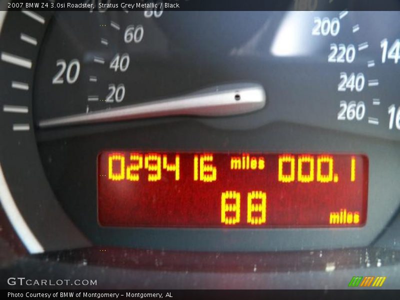 Stratus Grey Metallic / Black 2007 BMW Z4 3.0si Roadster