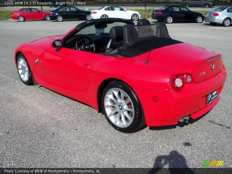 Bright Red / Black 2005 BMW Z4 2.5i Roadster