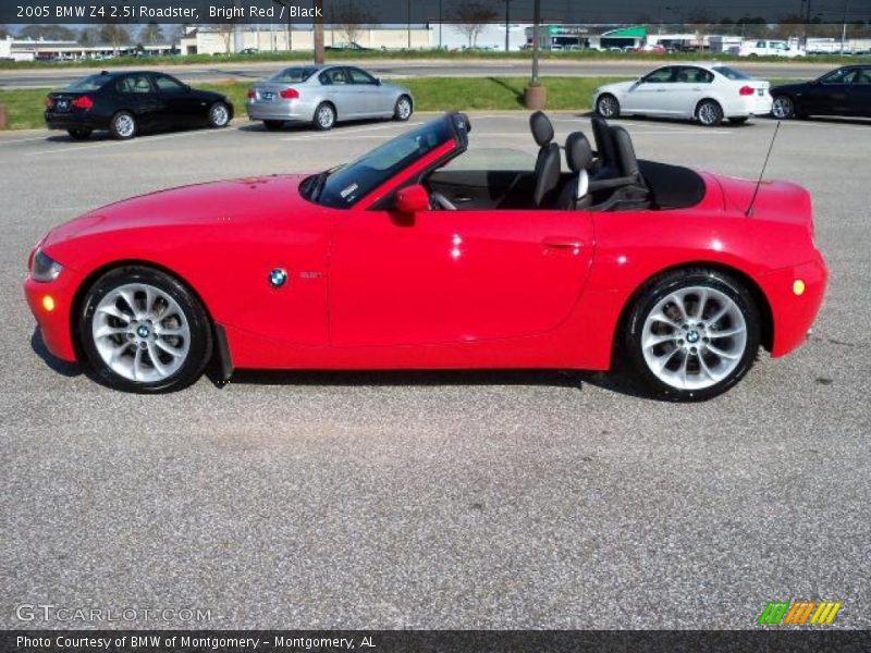 Bright Red / Black 2005 BMW Z4 2.5i Roadster