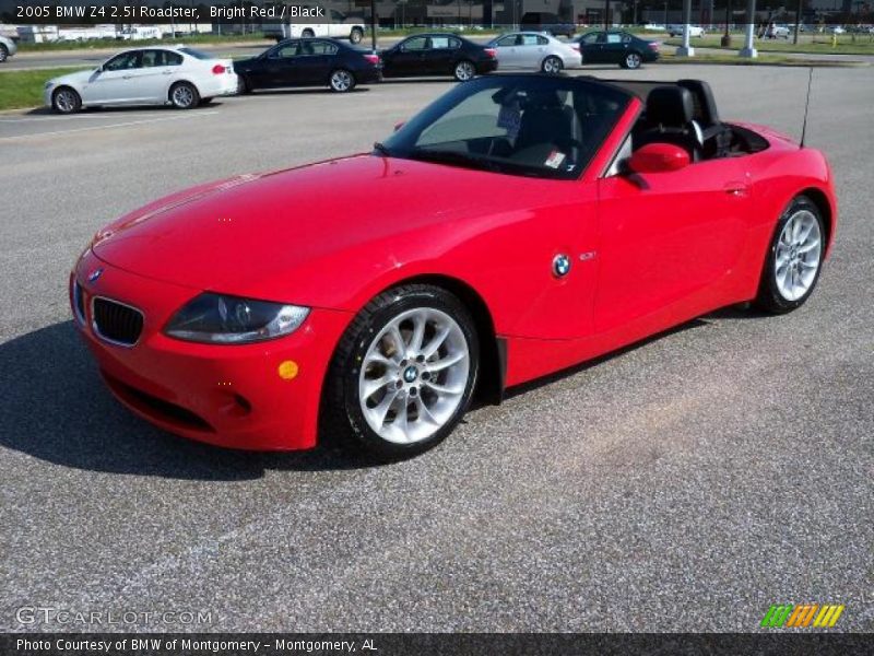 Bright Red / Black 2005 BMW Z4 2.5i Roadster