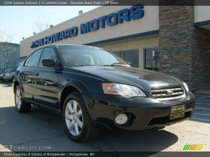 Obsidian Black Pearl / Off Black 2006 Subaru Outback 2.5i Limited Sedan