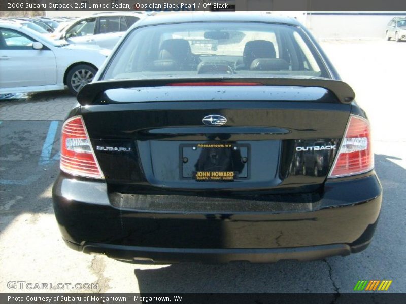 Obsidian Black Pearl / Off Black 2006 Subaru Outback 2.5i Limited Sedan