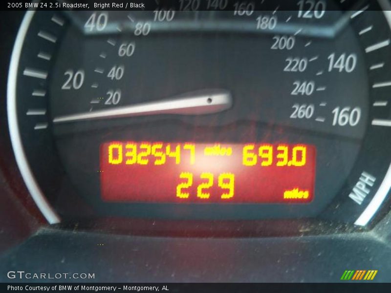 Bright Red / Black 2005 BMW Z4 2.5i Roadster