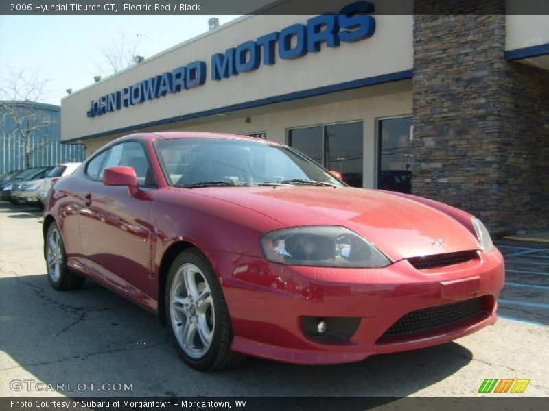 Electric Red / Black 2006 Hyundai Tiburon GT