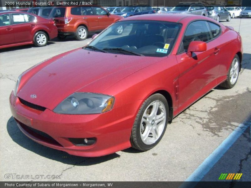 Electric Red / Black 2006 Hyundai Tiburon GT