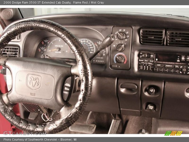 Flame Red / Mist Gray 2000 Dodge Ram 3500 ST Extended Cab Dually