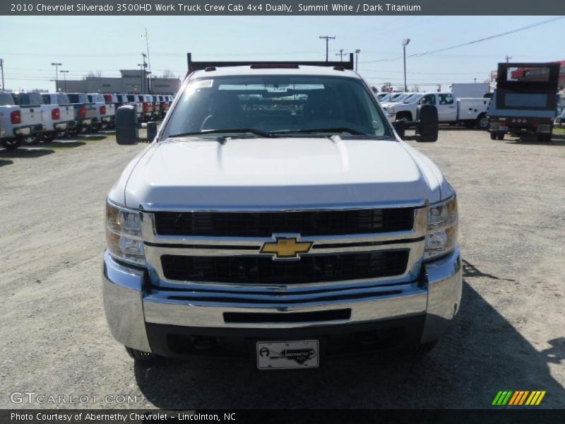 Summit White / Dark Titanium 2010 Chevrolet Silverado 3500HD Work Truck Crew Cab 4x4 Dually
