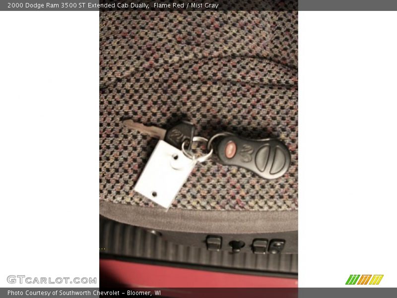 Flame Red / Mist Gray 2000 Dodge Ram 3500 ST Extended Cab Dually