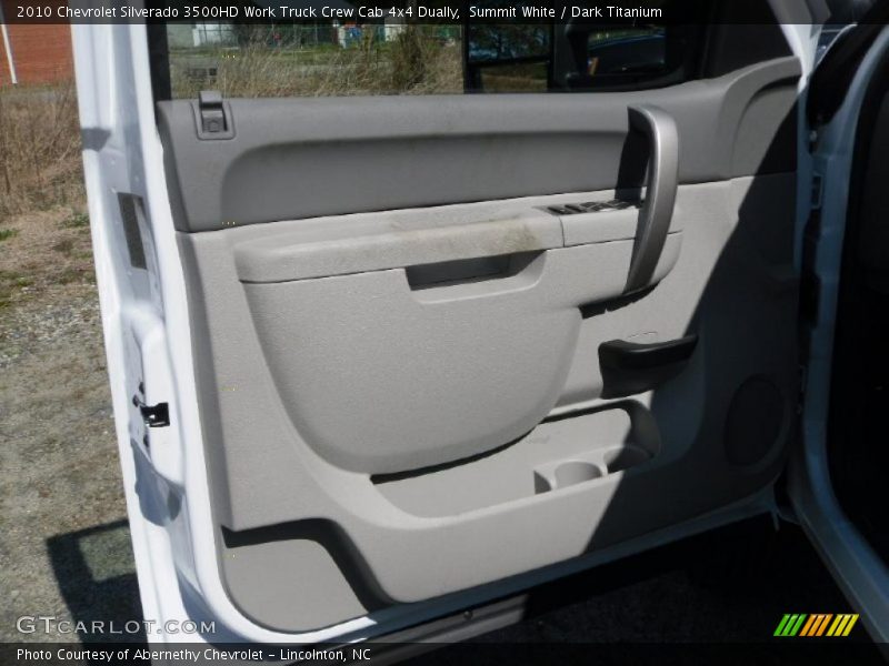 Summit White / Dark Titanium 2010 Chevrolet Silverado 3500HD Work Truck Crew Cab 4x4 Dually