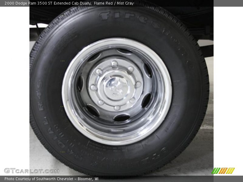 Flame Red / Mist Gray 2000 Dodge Ram 3500 ST Extended Cab Dually