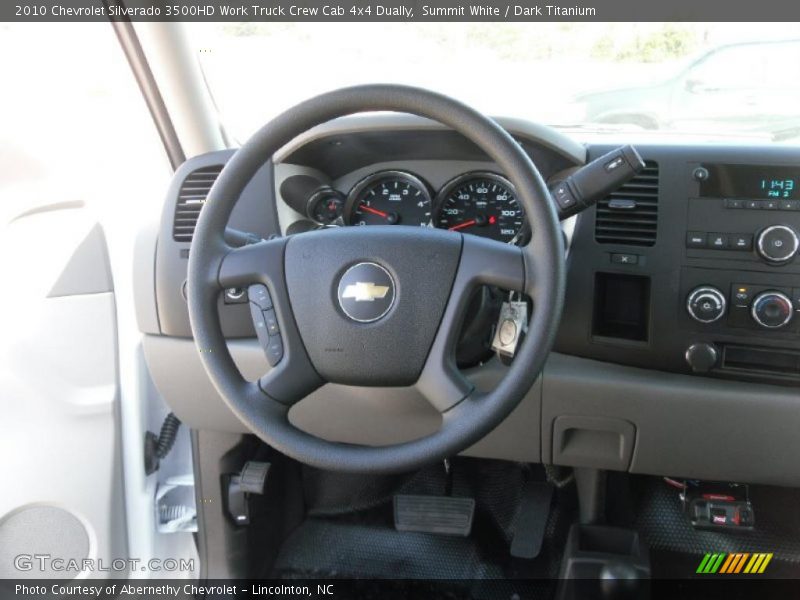 Summit White / Dark Titanium 2010 Chevrolet Silverado 3500HD Work Truck Crew Cab 4x4 Dually