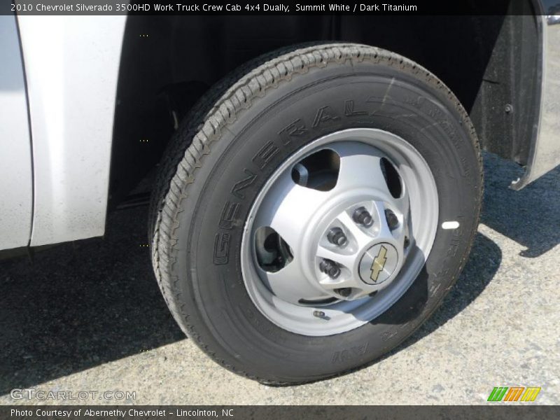 Summit White / Dark Titanium 2010 Chevrolet Silverado 3500HD Work Truck Crew Cab 4x4 Dually