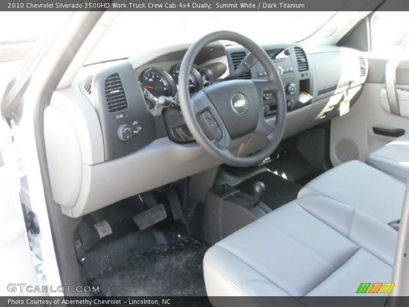 Summit White / Dark Titanium 2010 Chevrolet Silverado 3500HD Work Truck Crew Cab 4x4 Dually
