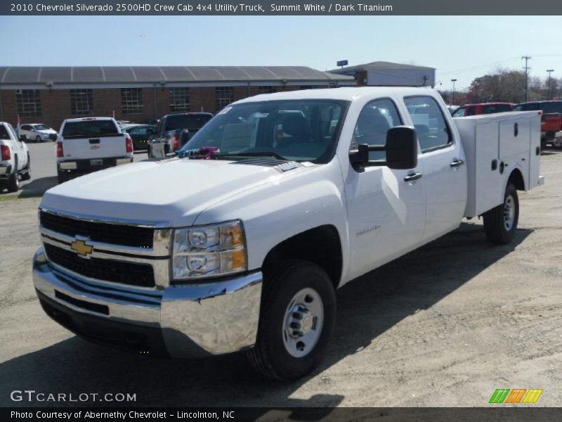 Summit White / Dark Titanium 2010 Chevrolet Silverado 2500HD Crew Cab 4x4 Utility Truck
