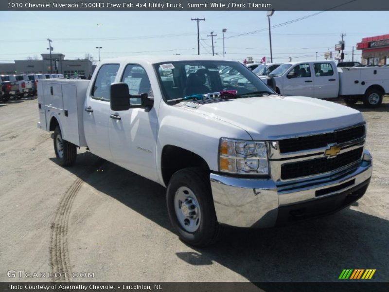 Summit White / Dark Titanium 2010 Chevrolet Silverado 2500HD Crew Cab 4x4 Utility Truck