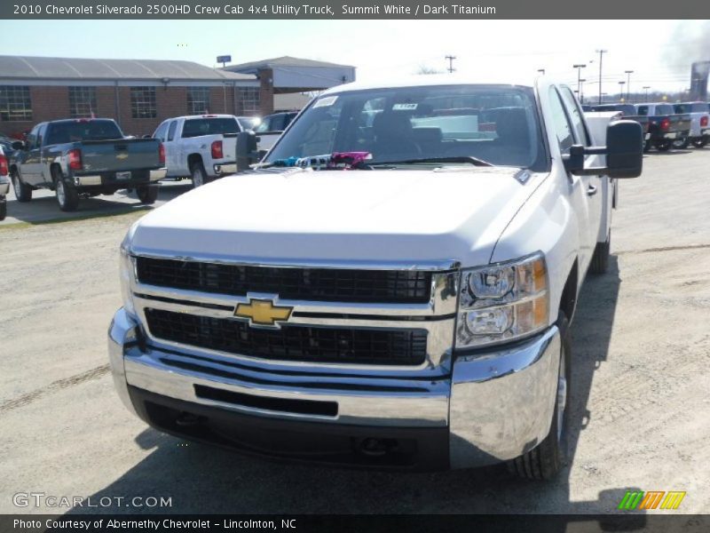 Summit White / Dark Titanium 2010 Chevrolet Silverado 2500HD Crew Cab 4x4 Utility Truck