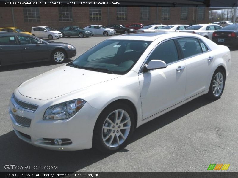 White Diamond Tricoat / Ebony 2010 Chevrolet Malibu LTZ Sedan