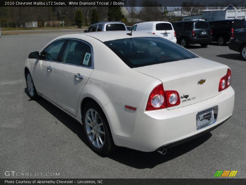 White Diamond Tricoat / Ebony 2010 Chevrolet Malibu LTZ Sedan