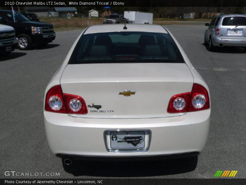 White Diamond Tricoat / Ebony 2010 Chevrolet Malibu LTZ Sedan