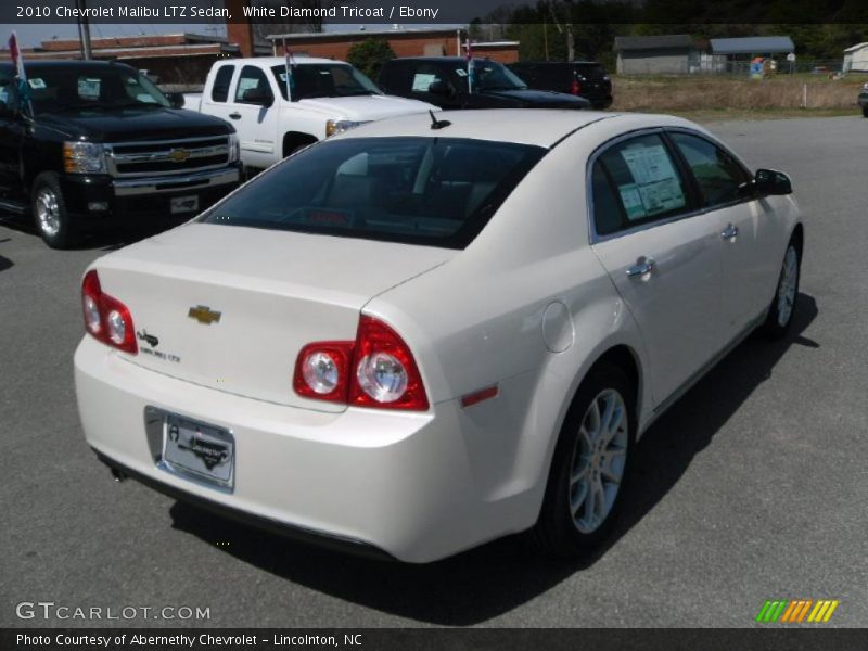 White Diamond Tricoat / Ebony 2010 Chevrolet Malibu LTZ Sedan